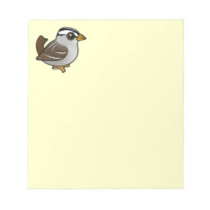 Birdorable Vit-krönade sparrowen Anteckningsblock