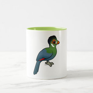 Birdorable Vit-varade fräck mot turacoen Två-Tonad Mugg