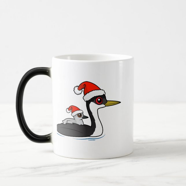 Birdorable Western Grebe Santa Magisk Mugg (Vänster)