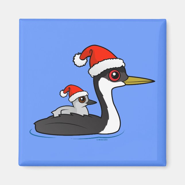 Birdorable Western Grebe Santa Magnet (Framsidan)