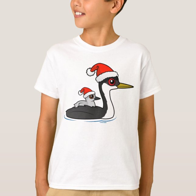 Birdorable Western Grebe Santa Tee (Framsida)