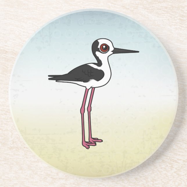 Birdorable White-Backback Stilt Underlägg (Framsidan)