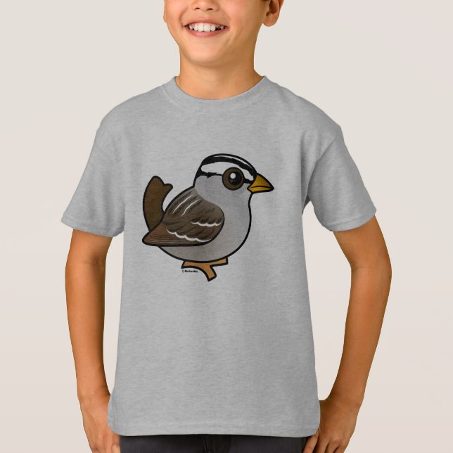 Birdorable White-kroned Sparrow T-shirt (Framsida)