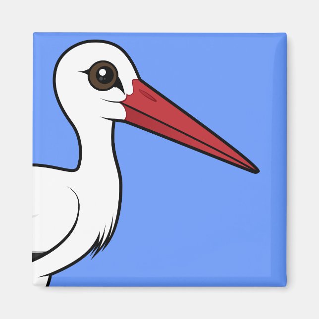 Birdorable White Stork Magnet (Framsidan)