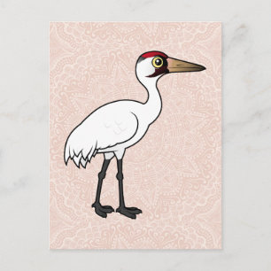 Birdorable WHoping Crane Vykort