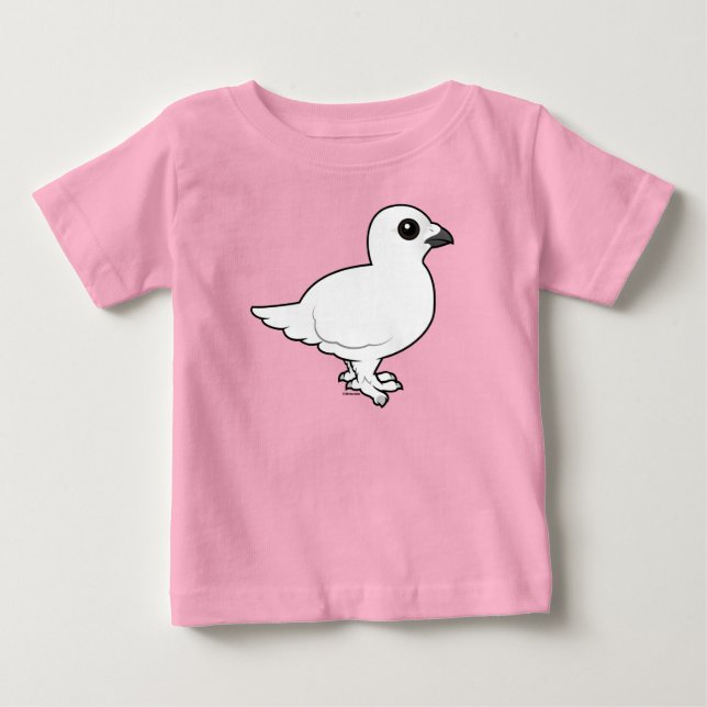 Birdorable Willow Ptarmigan, vintern T Shirt (Framsida)