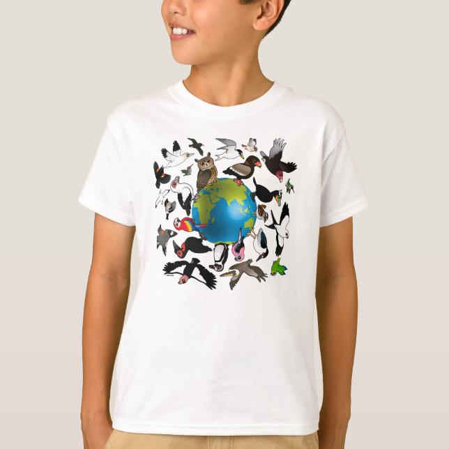 Birdorables värld runt tee shirt (Framsida)