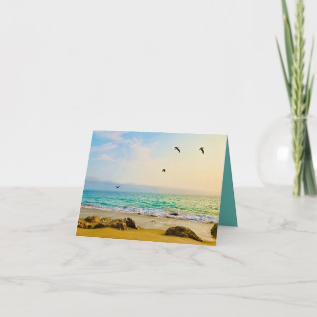 Birds and Beach Card  Kort (Framsida)