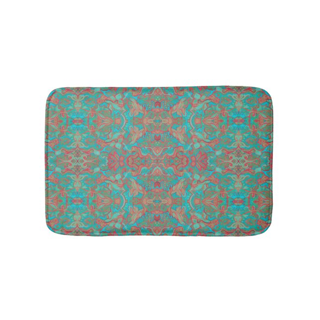 Birds Arabesque Bohemian Boho Turcos Mönster Badrumsmatta (Framsidan)