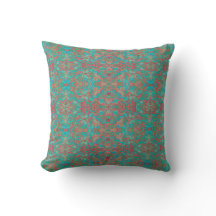 Birds Arabesque Bohemian Boho Turcos Red Grönt