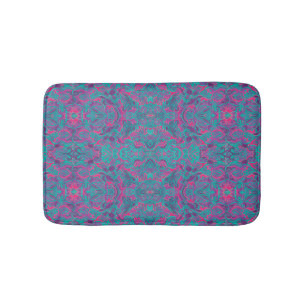 Birds Arabesque Bohemian Turcos Lila Fuchsia Badrumsmatta