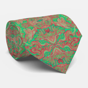 Birds Arabesque Oriental Bohemian Boho Red Grönt Slips