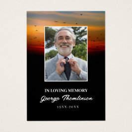 Birds At Sunrise Photo Mini Prayer Card Visitkort