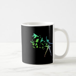 Birds Ballerina Silhouette Ballet Dancing Kaffemugg