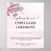 Birds & Berries Pinecone Watercolor Winter Wedding