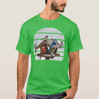 Birds Bird House Cardinal Blue Jay Robin Sparrow g T Shirt
