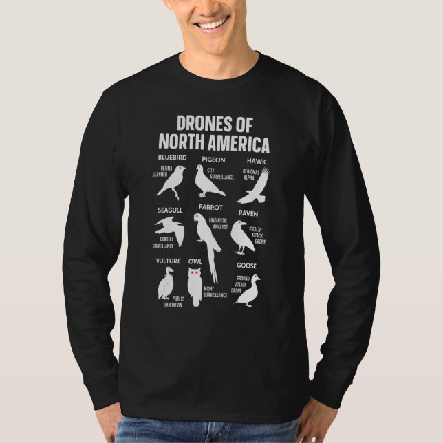Birds Drones Of North America Field Guide Arenu201 T Shirt (Framsida)