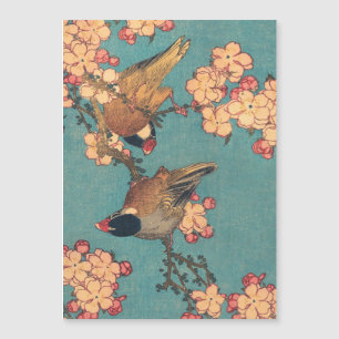 Birds Flowers Hokusai Japansk Art