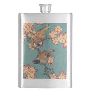 Birds Flowers Hokusai Japansk Art Fickplunta