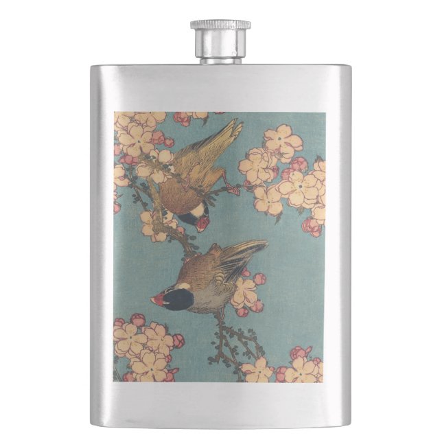 Birds Flowers Hokusai Japansk Art Fickplunta (Framsidan)