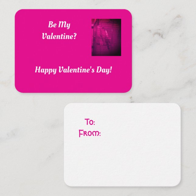 Birds in Love Valentine's Day Note Cards Anteckningskort (Fram/baksida)