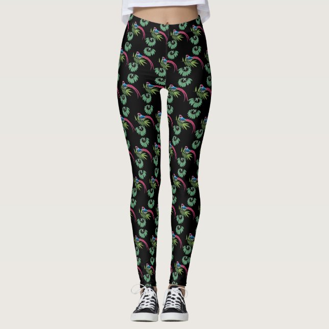 Birds Joy Anpassningsbar Leggings (Framsida)