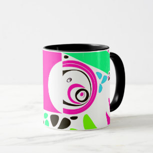 Birds Nest - Fuchsia White Mugg