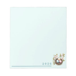 Bird's Nest Springtime Notepad Anteckningsblock