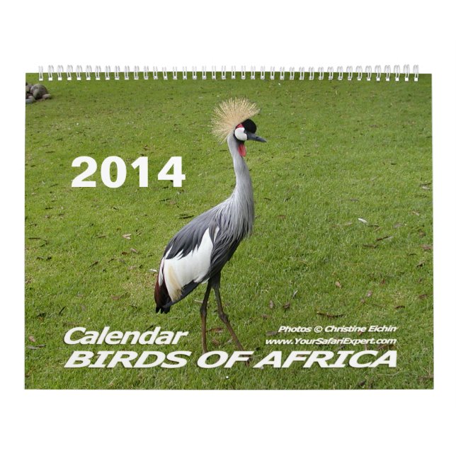 BIRDS OF AFRIKA Calendar 2014 (tvåsidig) Kalender (Omslag)