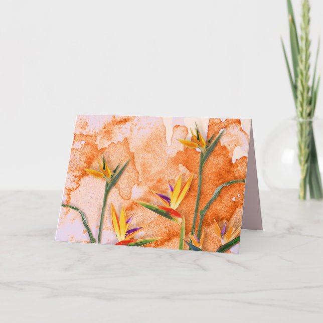 Birds of Paradise in Bloom Tack Kort (Framsida)