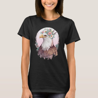 Birds Of Prey Bald Eagle Flower Crown Floral Birdi T Shirt