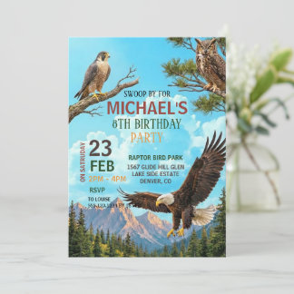 Birds of Prey Birthday Party Invitation Inbjudningar