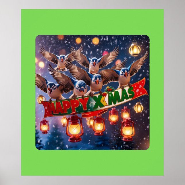 Birds-Öga-jul Poster (Framsidan)