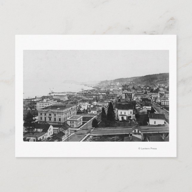 Birds Öga View of Astoria, OR Photograph Vykort (Framsida)