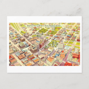 Bird's-Öga View of El Paso, Texas, Vintage Vykort
