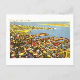 Birds-Öga View of Nantucket, Massachusetts Vykort