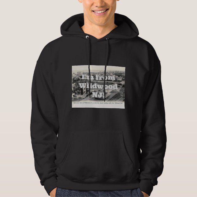 Birds Öga View, Wildwood, New jersey, Vintage Hoodie (Framsida)