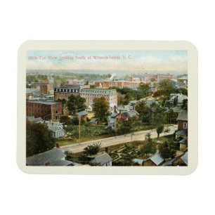 Birds Öga View, Winston Salem, NC Vintage Stil Magnet
