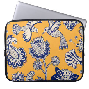 Birds Paisley Flowers Vintage Mönster Laptop Fodral