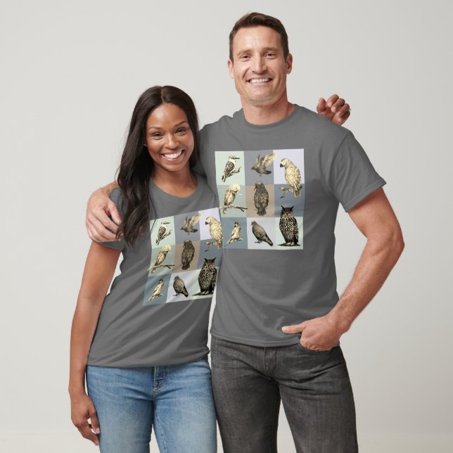 BIRDS, parrots, uggla, duvor, kookaburra T Shirt (Unisex)