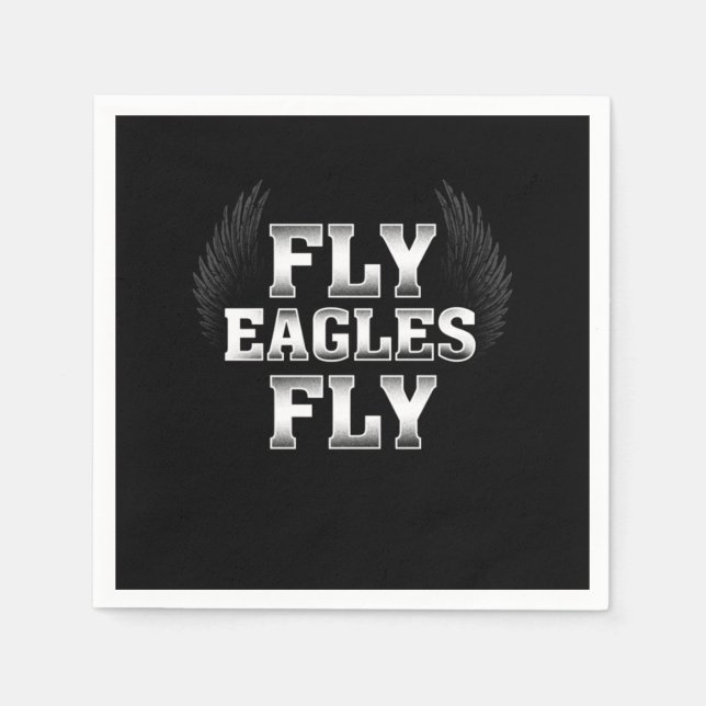 Birds Philadelphia Team Fly Eagles Fly Philly Foot Pappersservett (Framsidan)