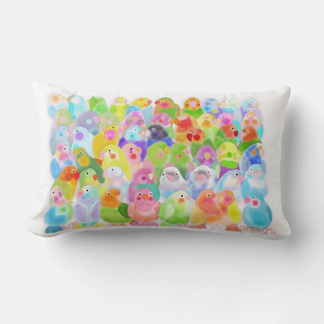 Birds! Pillow Lumbarkudde (Framsida)
