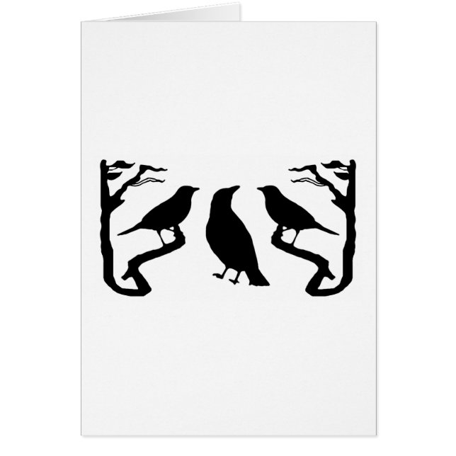 Birds Silhouette Hälsningskort (Framsidan)