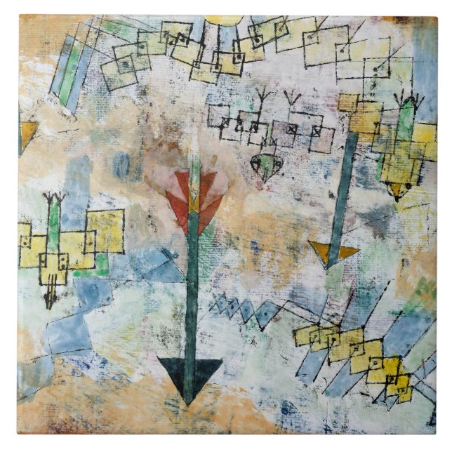 Birds Swooping Down and Arrows Kakelplatta (Framsidan)