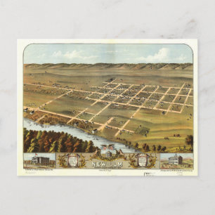 Birds syn på New Ulm i öga, Minnesota (1870) Vykort