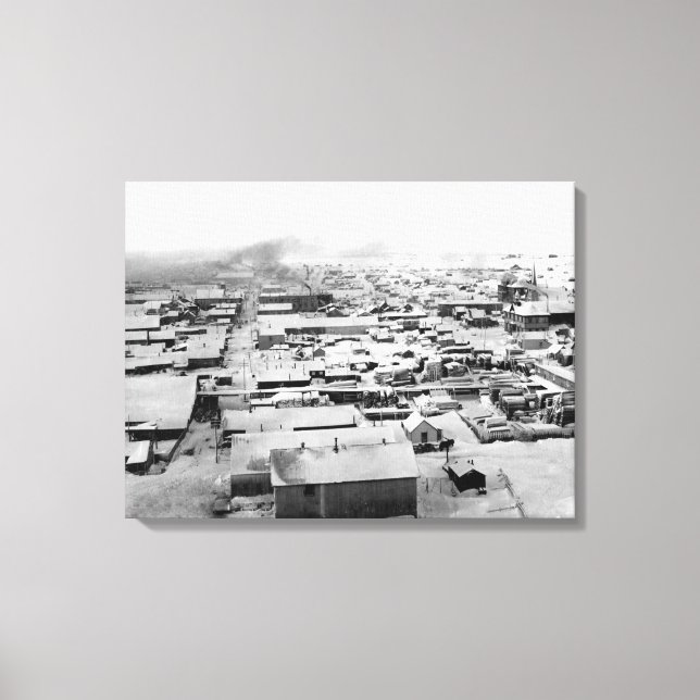 Birds syn på Nome, Alaska med Snö Canvastryck (Framsida)