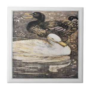 Birds Two Ankor Victorian Art Kakelplatta