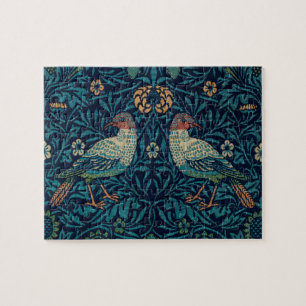 Birds William Morris. Blommigt och animaliska möns Pussel