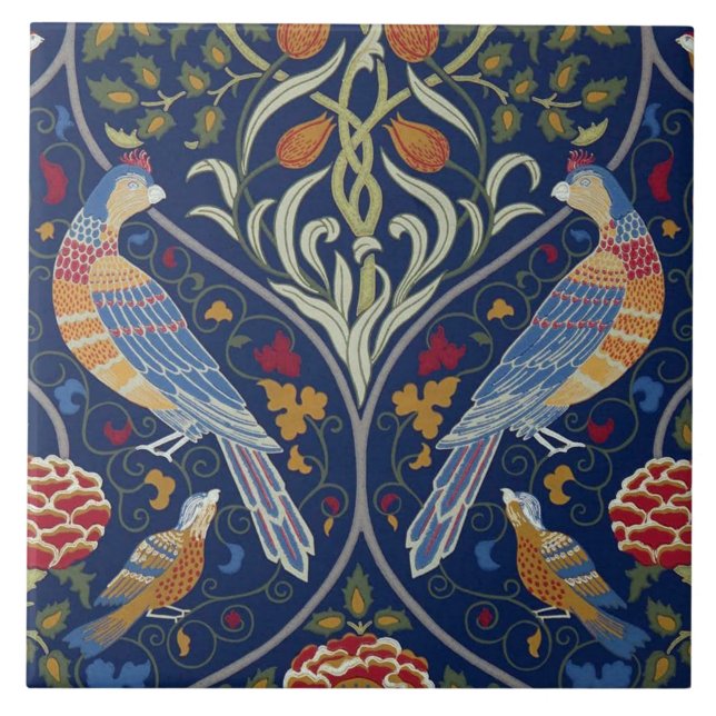 Birds, William Morris Kakelplatta (Framsidan)