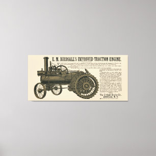 Birdsalls ångmotor 1889 Farm Tractor Canvastryck